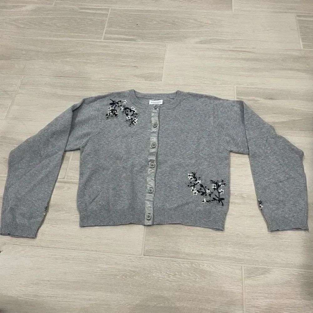 Gymboree Gray Sweater With Flowers